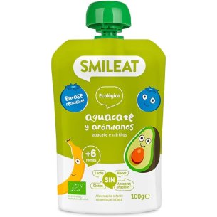SMILEAT POUCH ECO  1 BOLSA 100 G SABOR AGUACATE Y ARANDANOS
