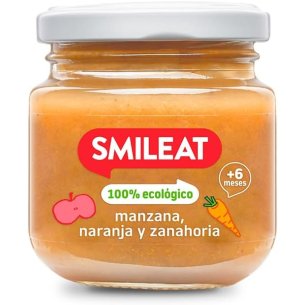 SMILEAT 1 TARRITO 130 G SABOR MANZANA NARANJA Y ZANAHORIA