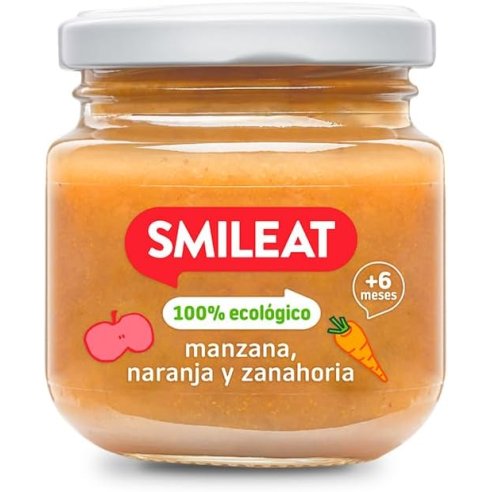 SMILEAT 1 TARRITO 130 G SABOR MANZANA NARANJA Y...