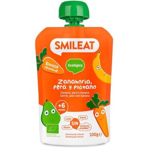 SMILEAT POUCH ECO  1 BOLSA 100 G SABOR ZANAHORIA PERA...