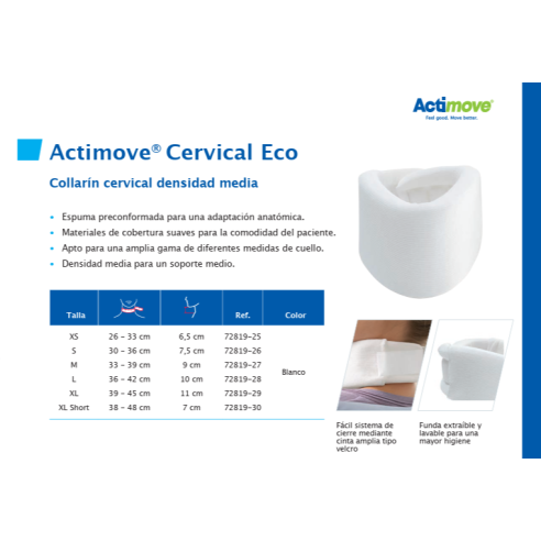 COLLARIN CERVICAL DENSIDAD MEDIA ACTIMOVE TALLA XL