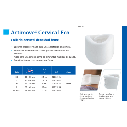COLLARIN CERVICAL DENSIDAD FIRME ACTIMOVE TALLA L