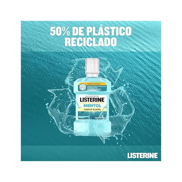 LISTERINE MENTOL SUAVE 750 ML PACK AHORRO