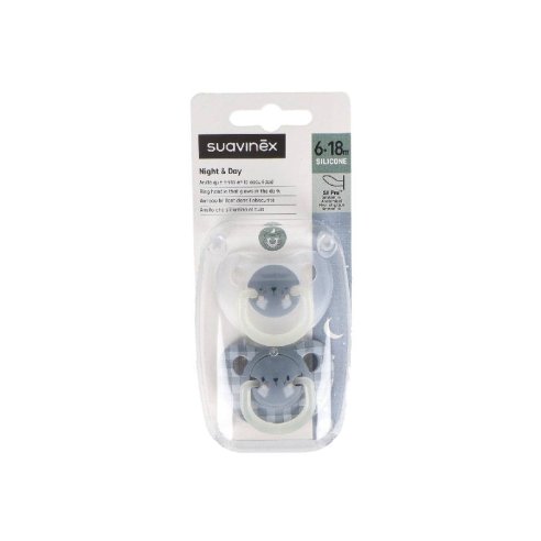 CHUPETE SILICONA ANATOMICO SUAVINEX NOCHE 6 -...