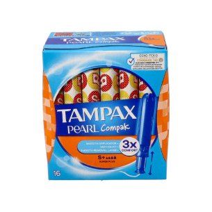 TAMPAX (NARANJA) COMPAK PEARL TAMPON 100ALGODON  16...