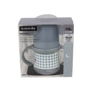 BIBERON SILICONA CON ASAS  6 M NIGHT DAY 150 ML SUAVINEX