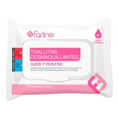 FARLINE  TOALLITAS DESMAQUILLANTES 25 UNIDADES