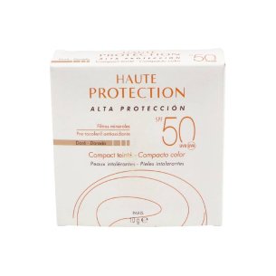 AVENE SPF 50 COMPACTO OIL FREE  1 ENVASE 10 G COLOR DORADO