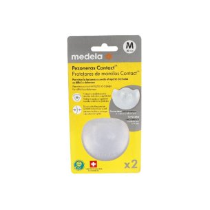 PEZONERA CONTACT SILICONA  TALLA M 20 MM 2 UNIDADES MEDELA