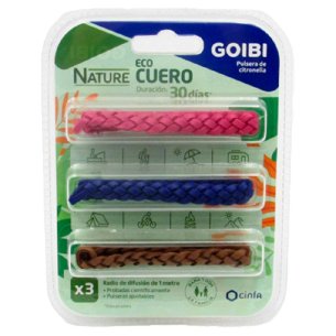 GOIBI PULSERA DE CITRONELLA NATURE CUERO