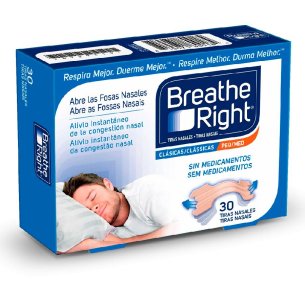 BREATHE RIGHT CLASICAS TIRA ADH NASAL 30 UNIDADES TALLA...