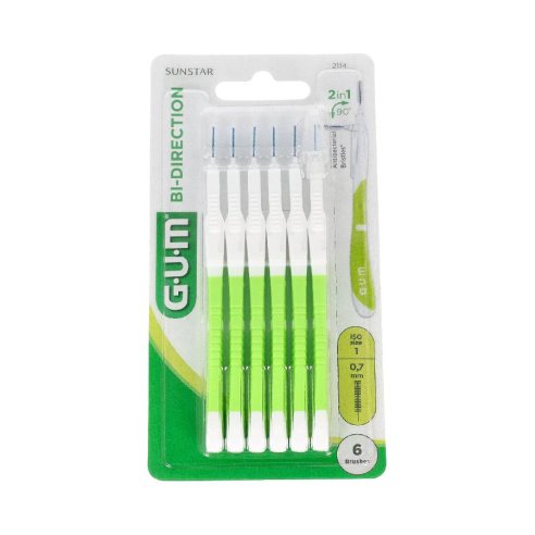 GUM BI-DIRECTION 2 IN 1 0,7 MM VERDE 6U