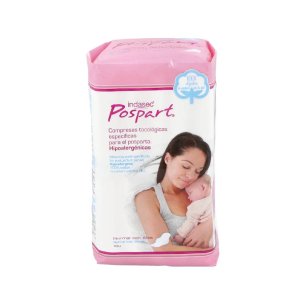 COMPRESAS HIGIENICAS FEMENINAS POSPARTO INDASEC ALGODON...
