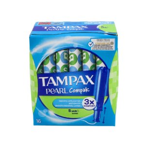 TAMPAX (VERDE) COMPAK PEARL TAMPON 100ALGODON  16...