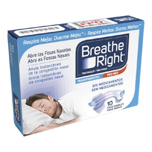 BREATHE RIGHT TRANSPARENTES  10 UNIDADES TALLA PEQUEÑA