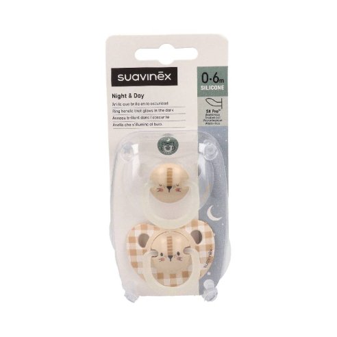 CHUPETE SILICONA ANATOMICO SUAVINEX NOCHE 0 - 6...