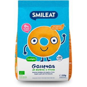 SMILEAT GALLETAS ESPELTA Y FRUTA ECO  1 BOLSA 220 G 2