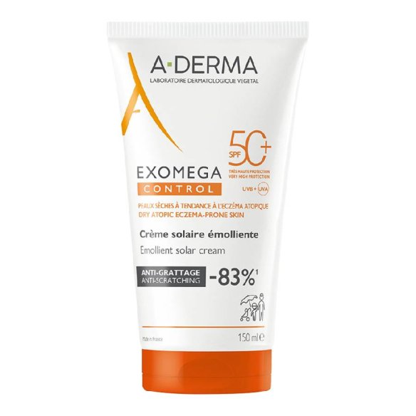 A-DERMA EXOMEGA CONTROL CREMA SOLAR EMOLIENTE SPF 50  1 TUBO 150 ML