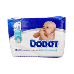 PAÑAL INFANTIL DODOT PRO SENSITIVE TALLA  2 4-8 KG 36...