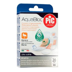PIC AQUABLOC CON BACTERICIDA APOSITO ADHESIVO SURTIDO 20 U
