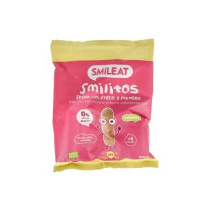 SMILITOS SNACK ECO SMILEAT  1 BOLSA 25 G CON FRESA Y PLATANO