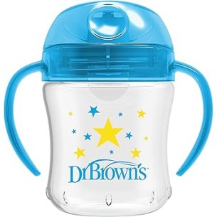 VASO TRANSICION DR BROWN´S  6 MESES 180 ML COLOR AZUL