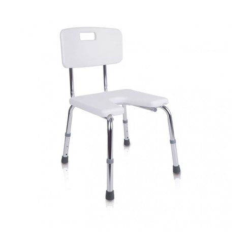 SILLA DUCHA CON ASIENTO HERRADURA 