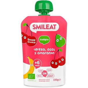 SMILEAT POUCH ECO  1 BOLSA 100 G SABOR CEREZA ACAI Y...