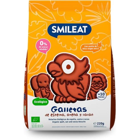SMILEAT GALLETAS DE ESPELTA AVENA Y CACAO ECO...